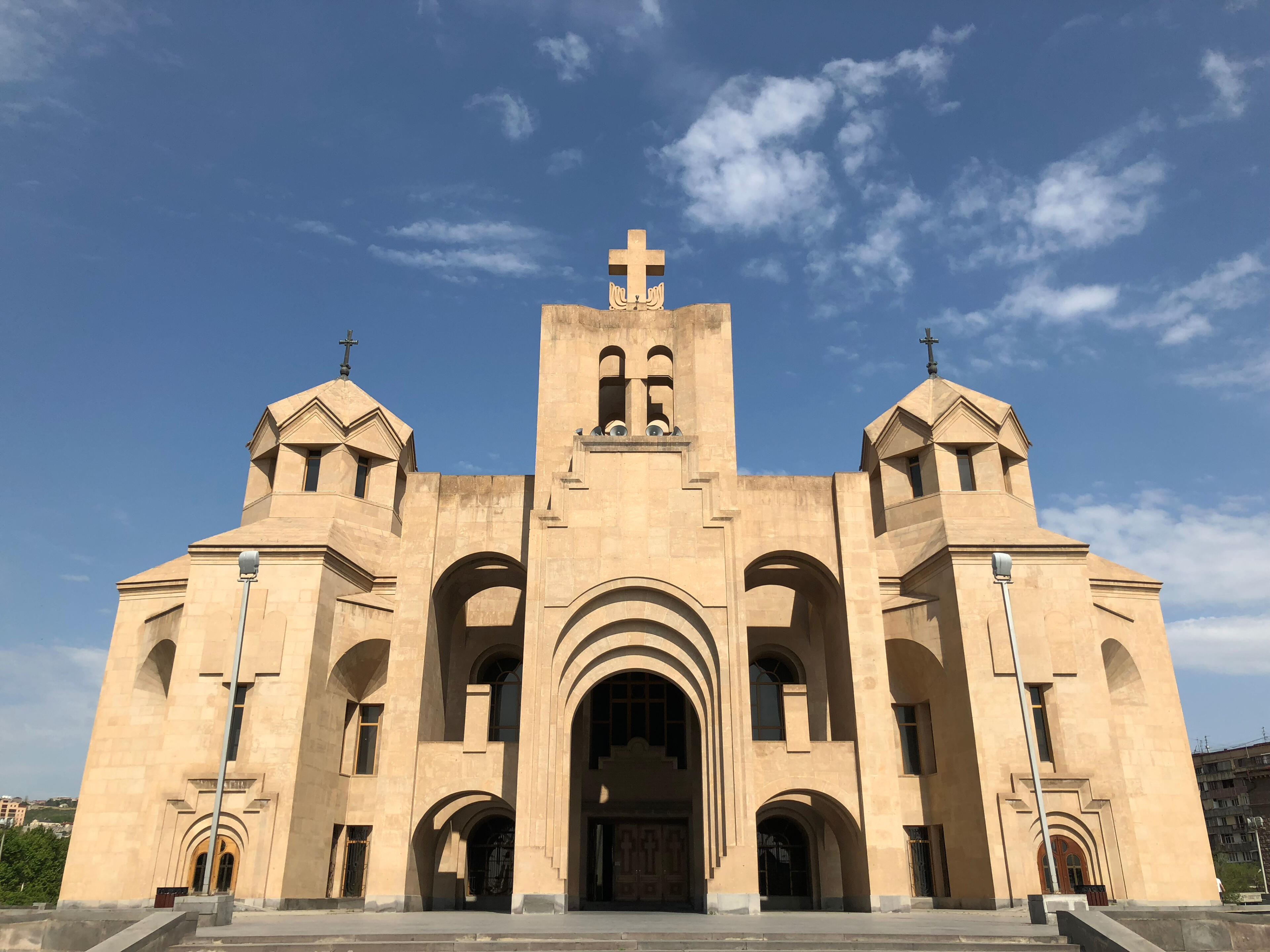 St Gregory the Illuminator on the Cathedral in Yerevan, Armenia by Paul McCarthy. iluminar.au